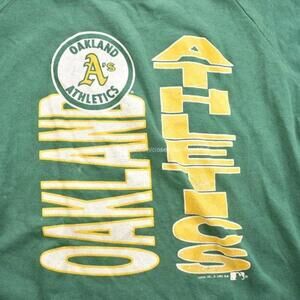 1989 Oakland Athletics MLB Baseball Classic Graphic Raglan Crewneck Sweatshirt